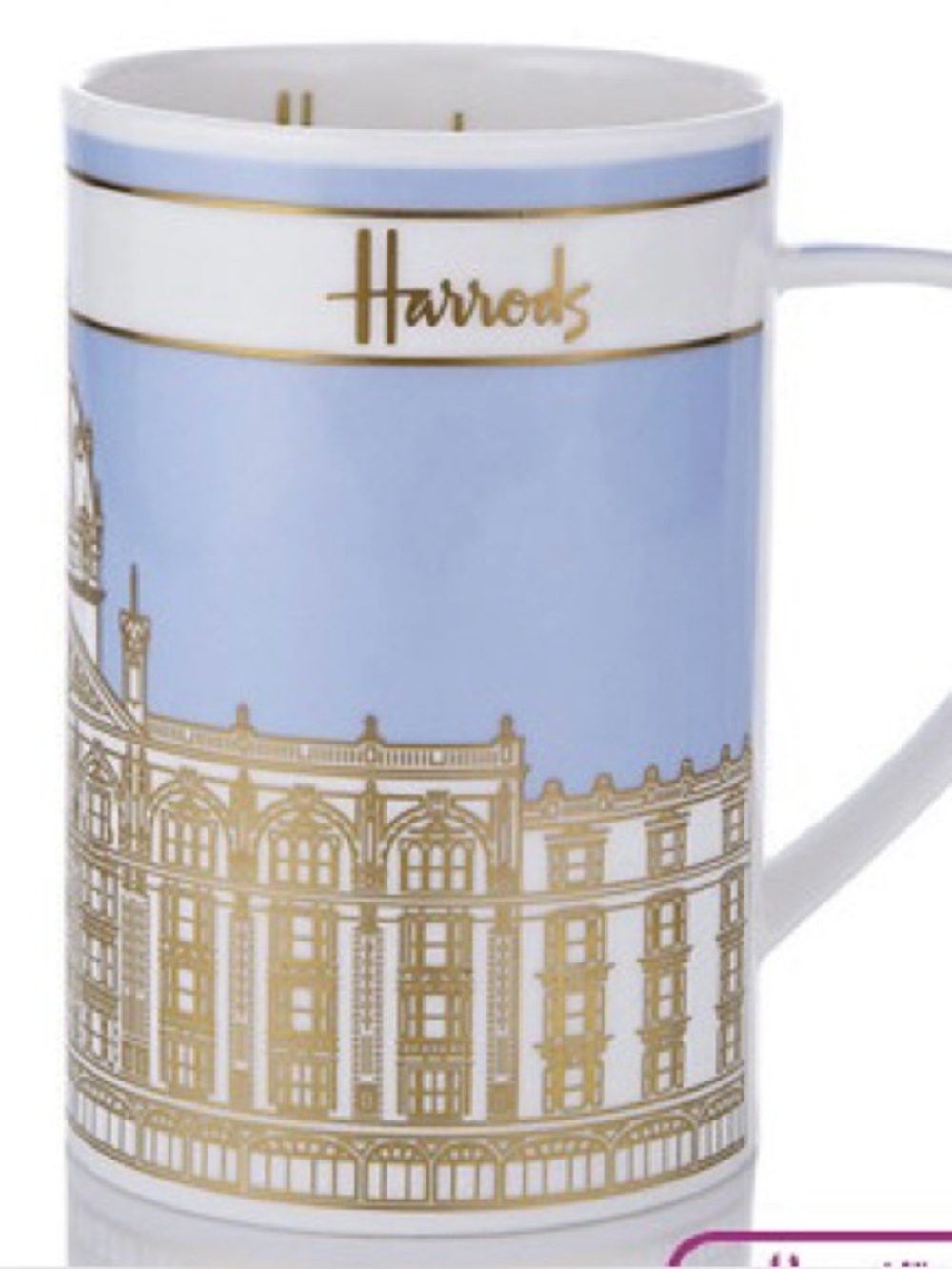 NEW Harrods Light Blue/Purple ‘Architect Building’ Mug